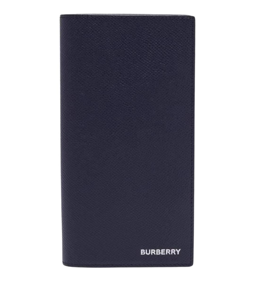 BURBERRY Синий кожаный кошелек, фото 1