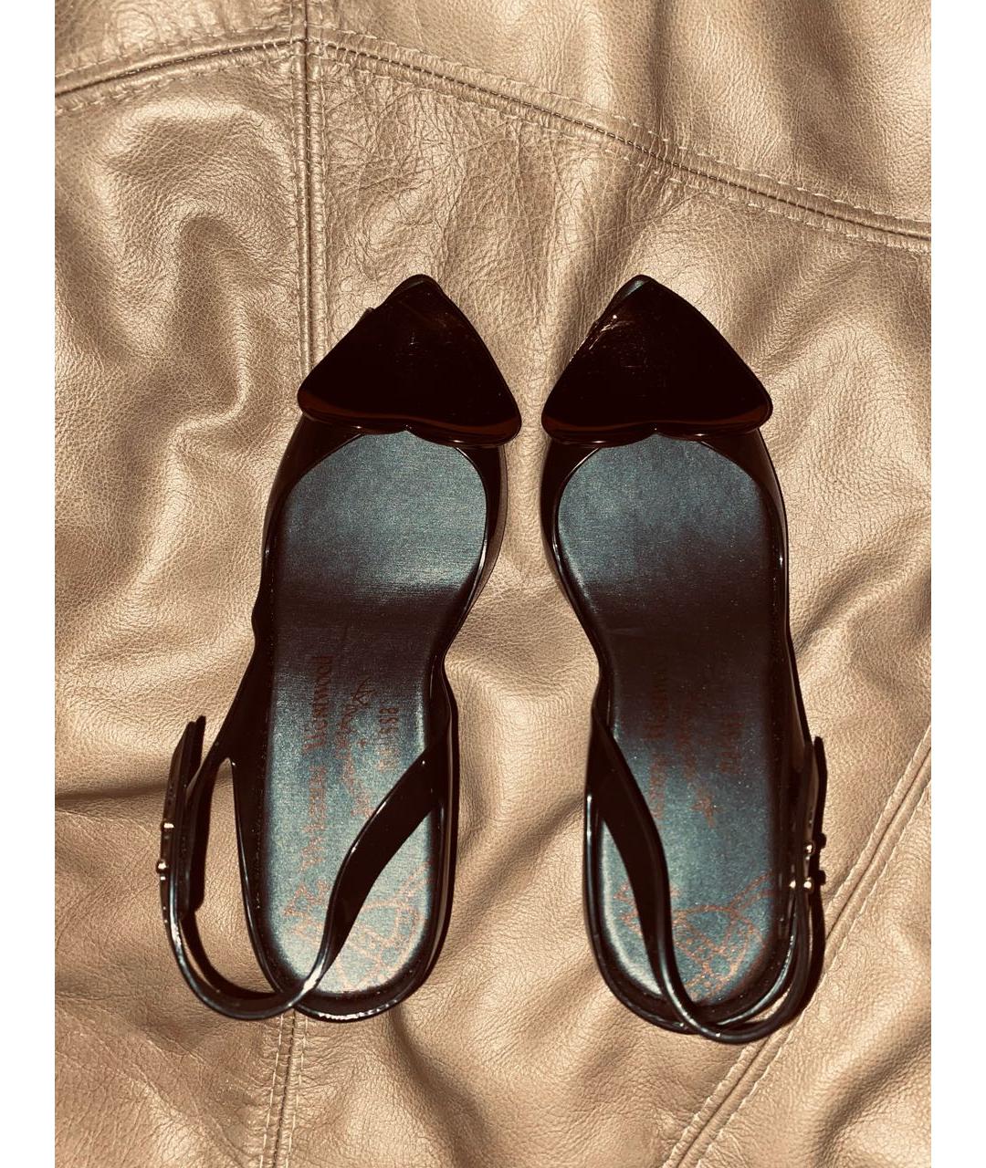 VIVIENNE WESTWOOD Черные резиновые туфли, фото 4