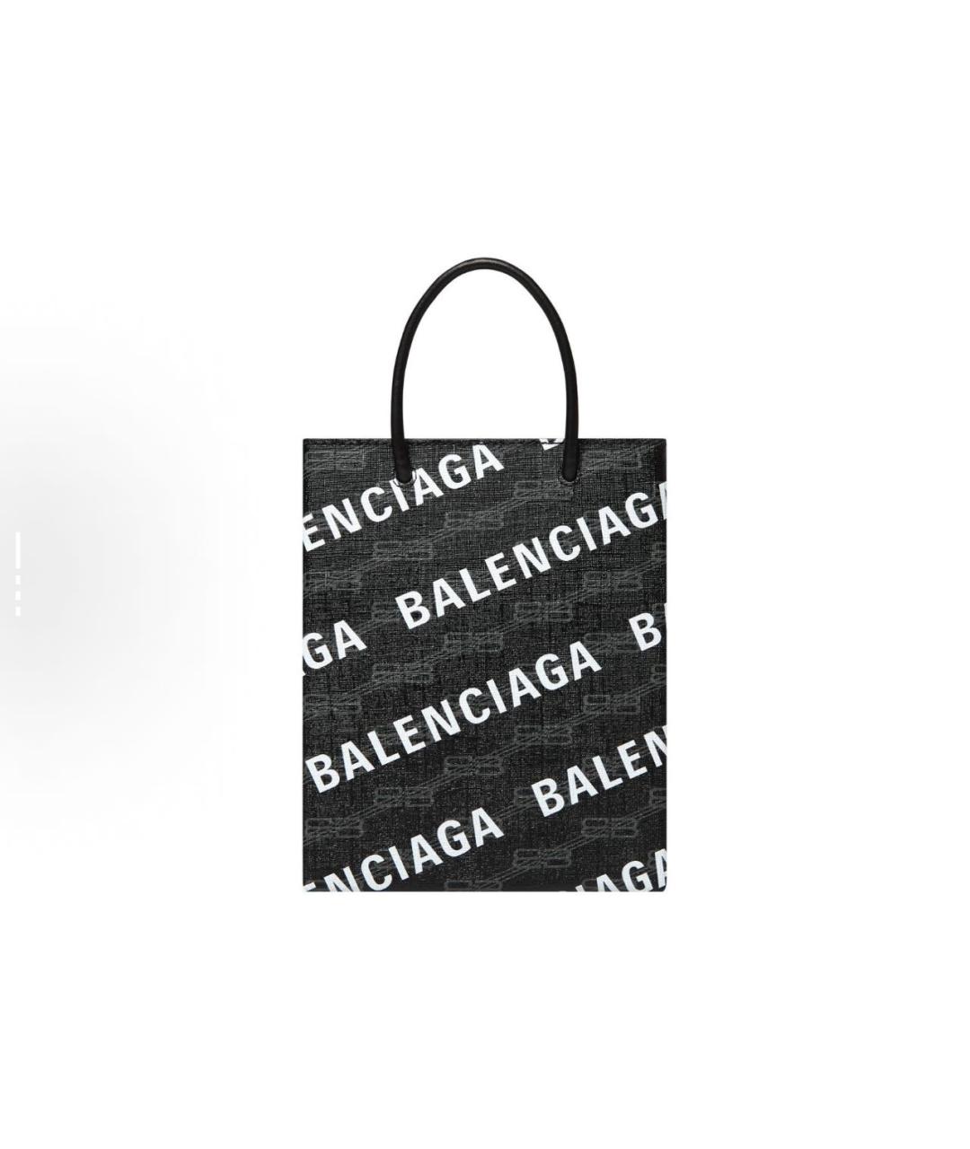 BALENCIAGA Черная кожаная сумка через плечо, фото 5