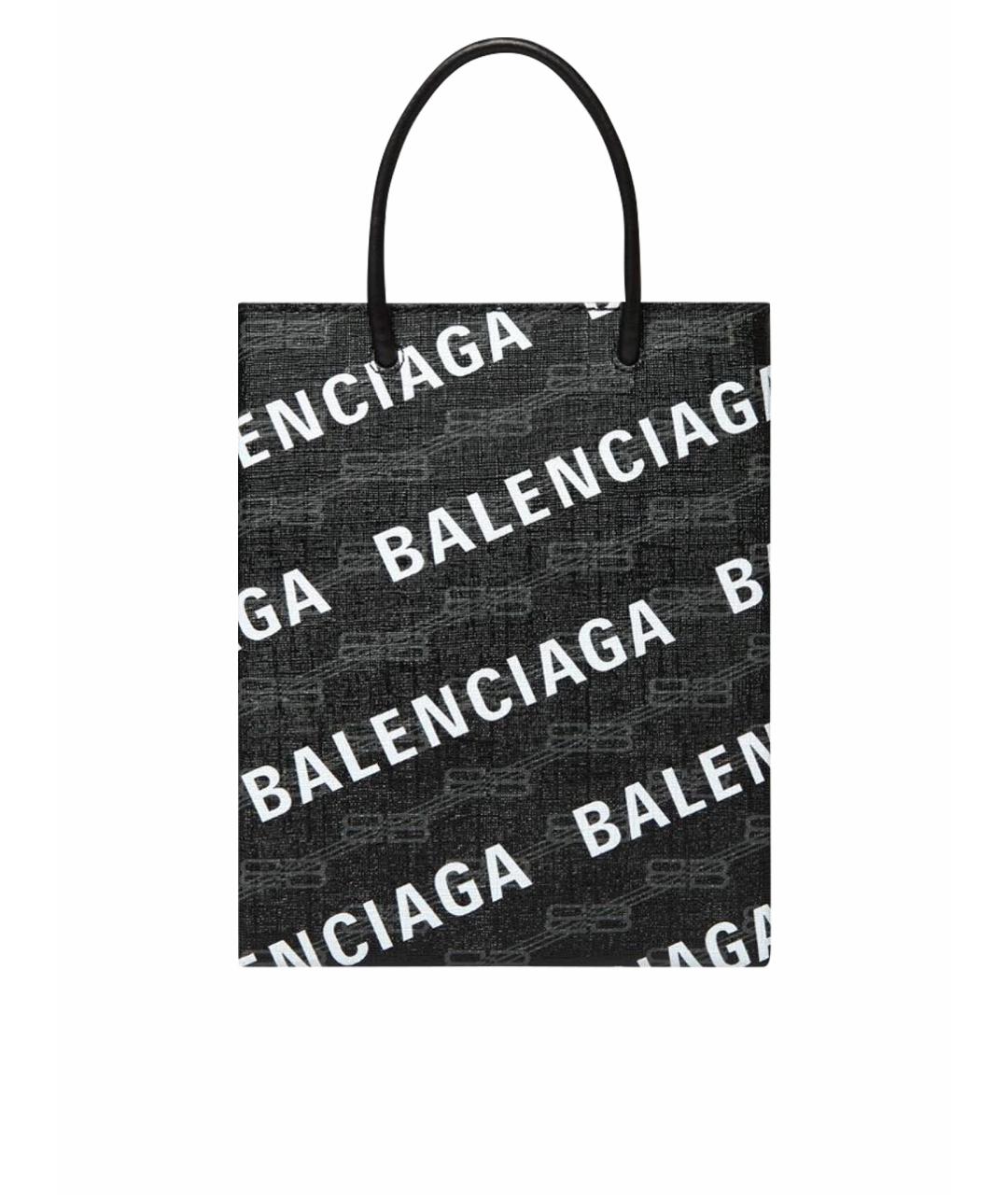 BALENCIAGA Черная кожаная сумка через плечо, фото 1