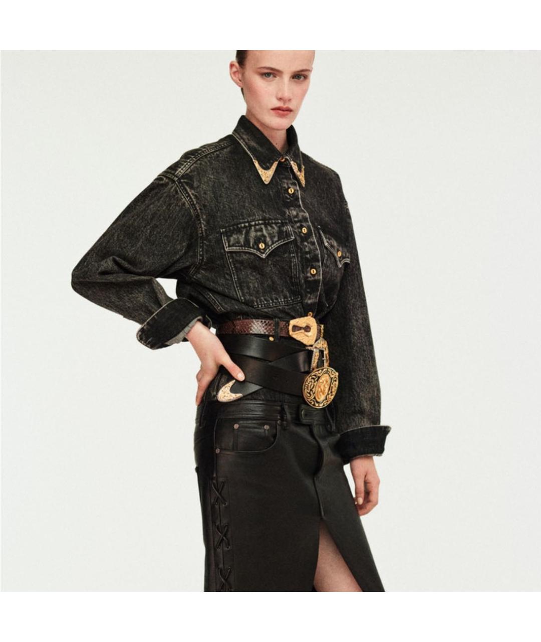 SCHIAPARELLI Черная хлопковая рубашка, фото 3