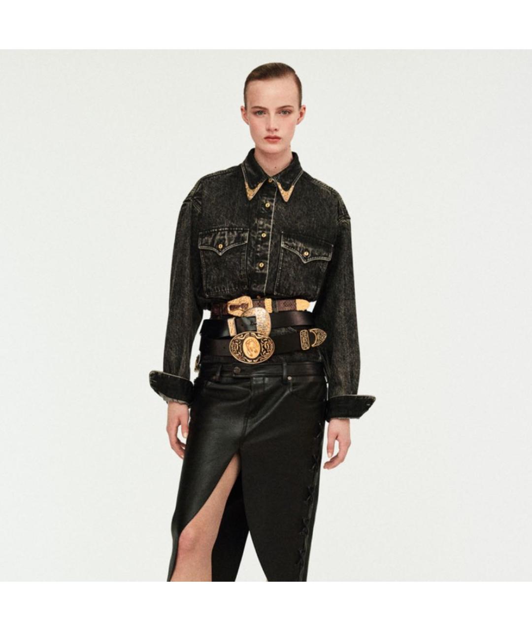 SCHIAPARELLI Черная хлопковая рубашка, фото 2