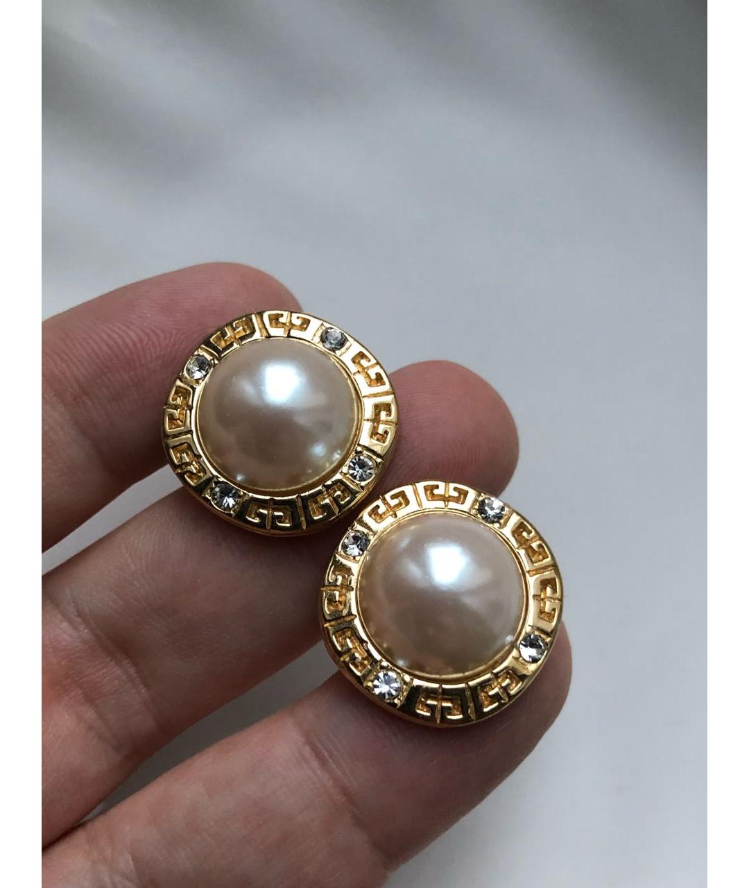 GIVENCHY Золотые металлические серьги, фото 3