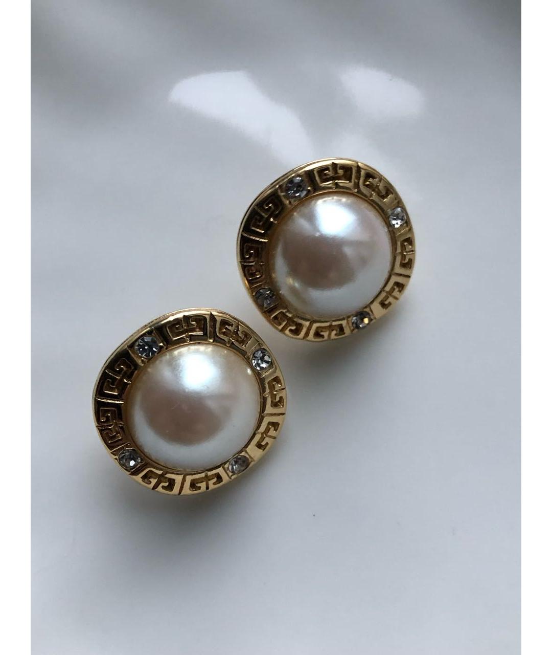 GIVENCHY Золотые металлические серьги, фото 2