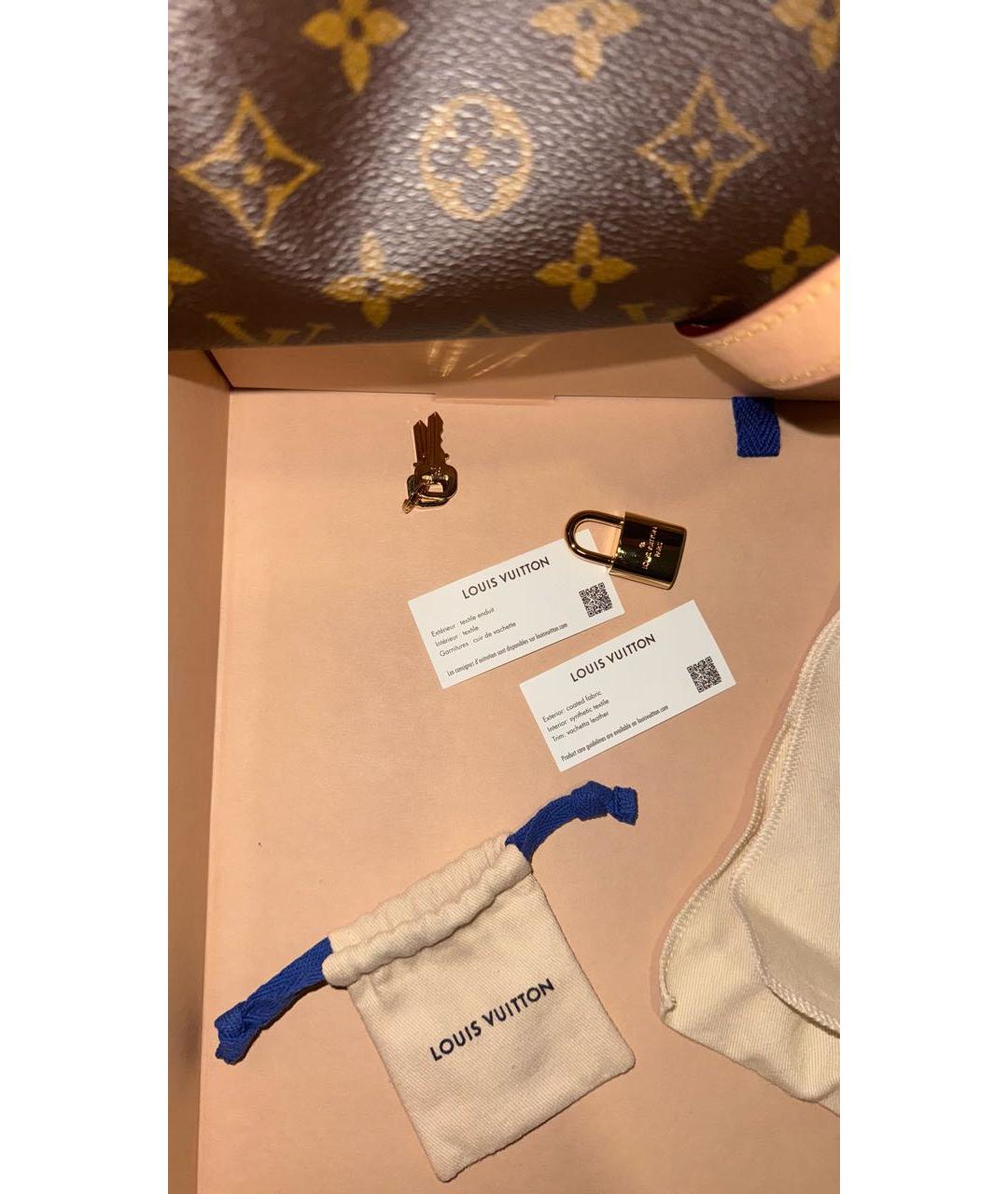 LOUIS VUITTON Коричневая кожаная сумка через плечо, фото 5