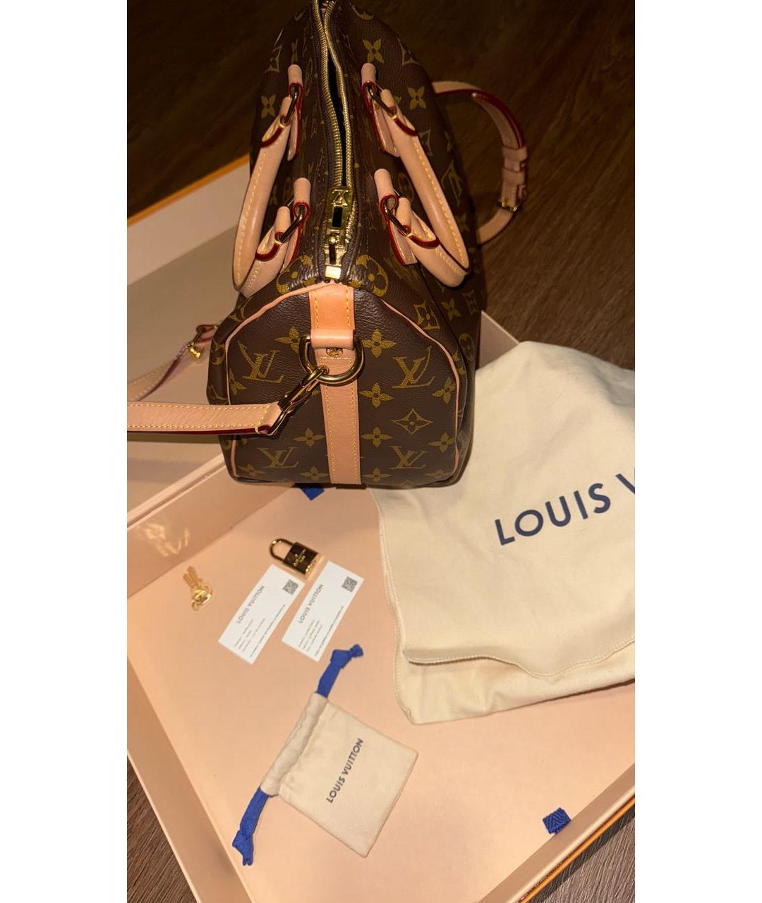 LOUIS VUITTON Коричневая кожаная сумка через плечо, фото 2