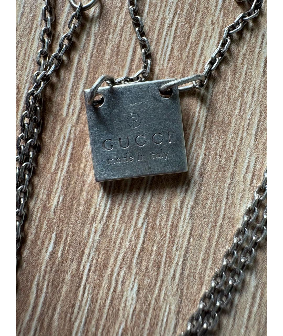 GUCCI Серебряное серебряное колье, фото 2