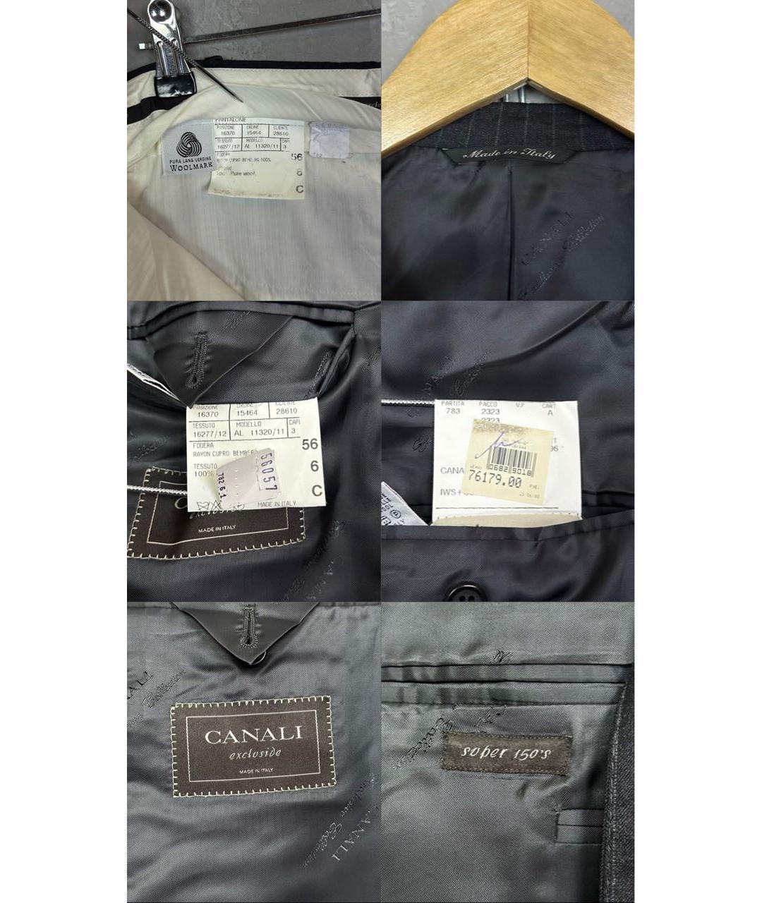 CANALI Антрацитовый классический костюм, фото 8