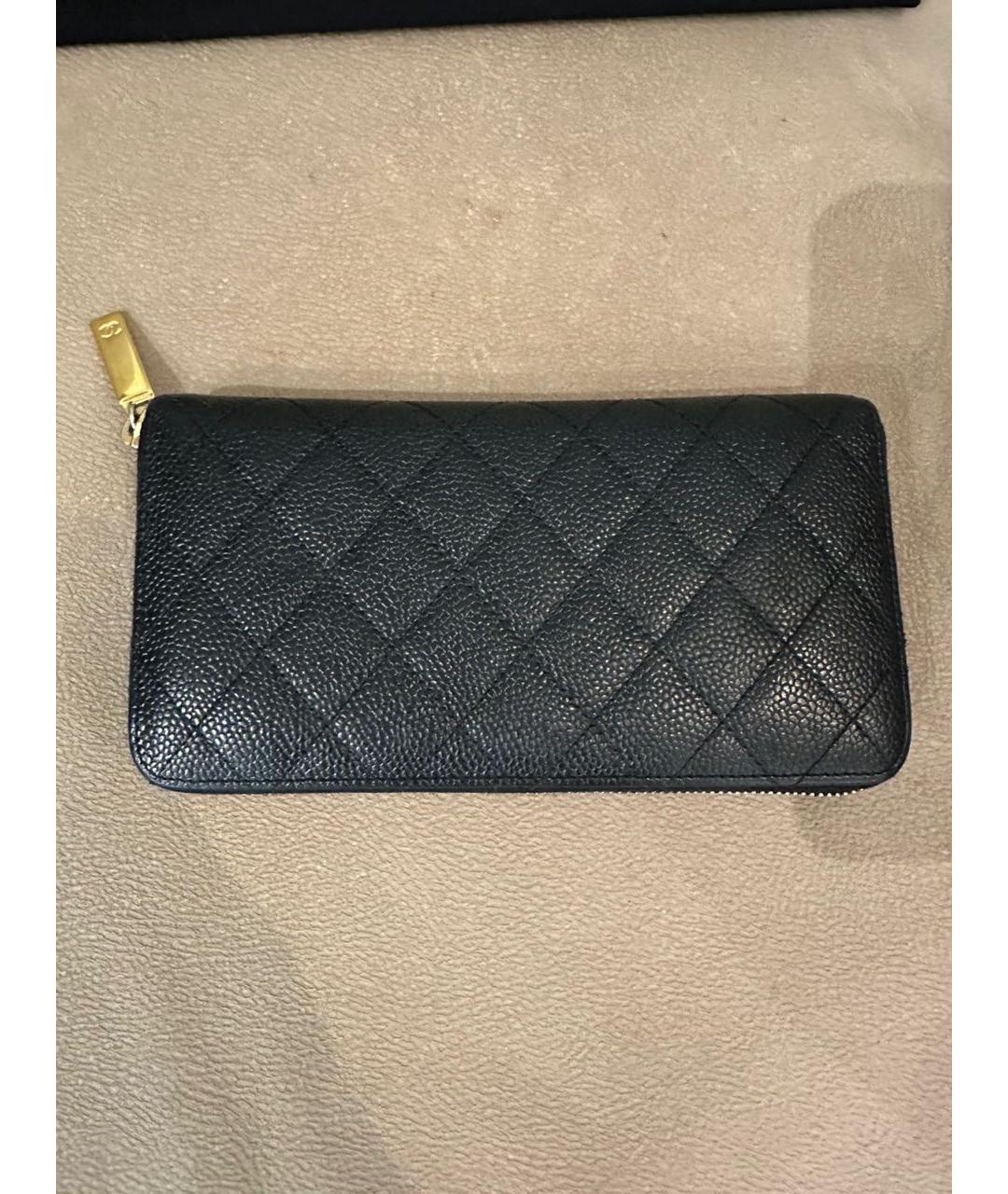 CHANEL Черный кожаный кошелек, фото 2