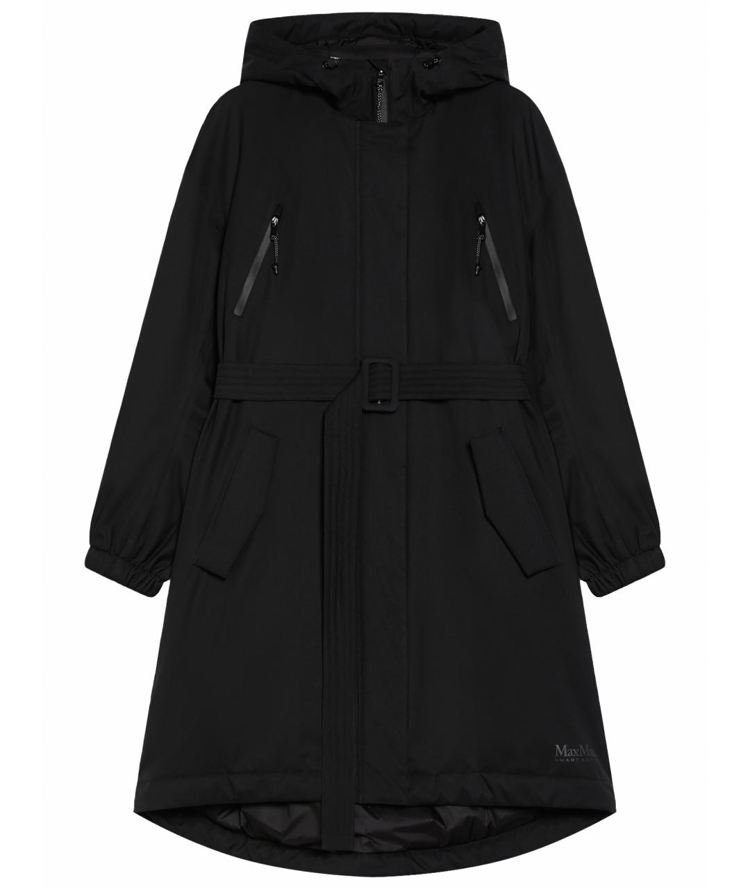 MAX MARA Черная полиэстеровая парка, фото 1