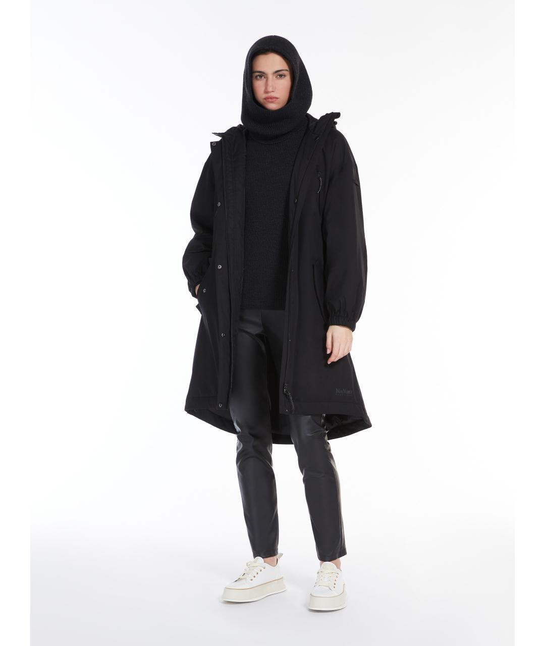 MAX MARA Черная полиэстеровая парка, фото 4