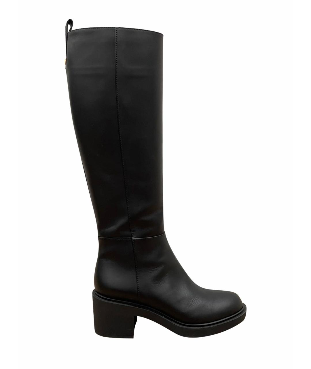 GIANVITO ROSSI Черные кожаные сапоги, фото 1