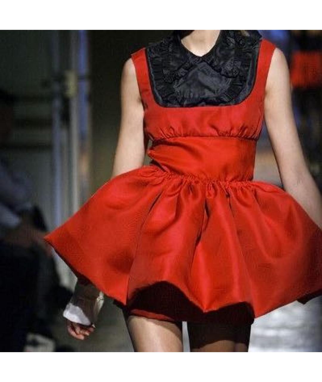 MIU MIU Бордовый шелковый костюм с юбками, фото 2