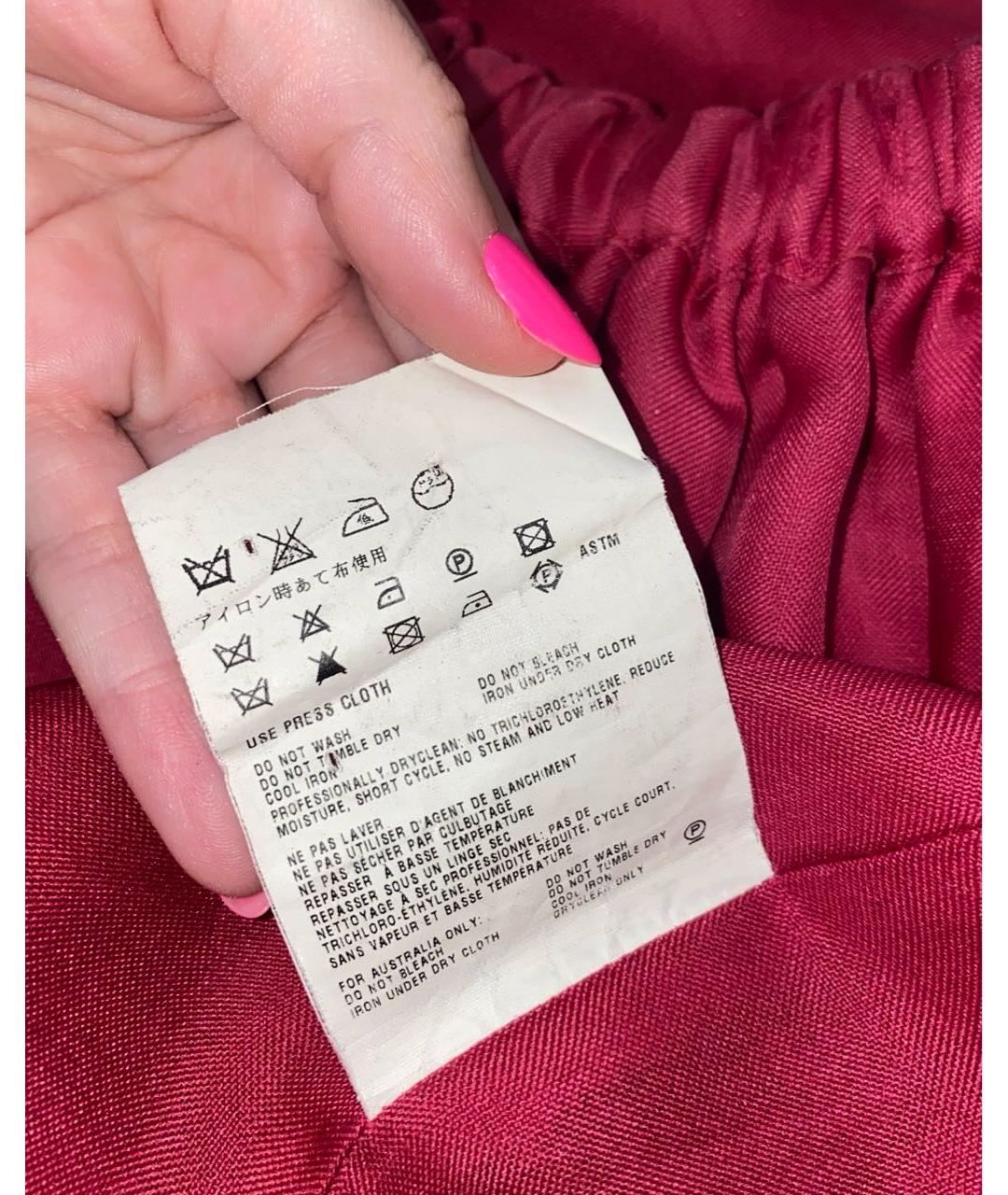 MIU MIU Бордовый шелковый костюм с юбками, фото 6