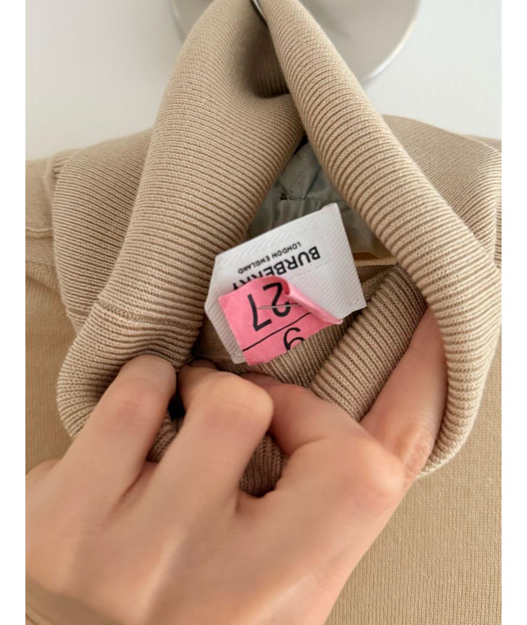 BURBERRY Бежевая шерстяная водолазка, фото 3