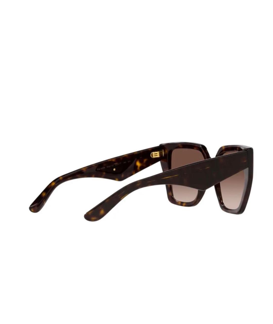 DOLCE&GABBANA Коричневые пластиковые солнцезащитные очки, фото 6