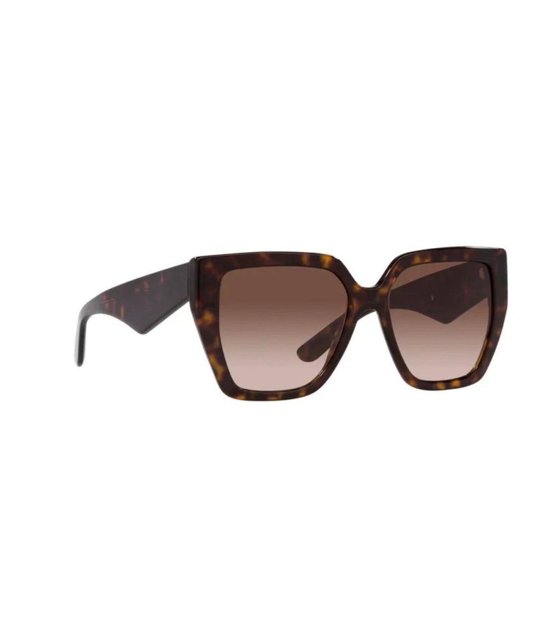 DOLCE&GABBANA Коричневые пластиковые солнцезащитные очки, фото 4