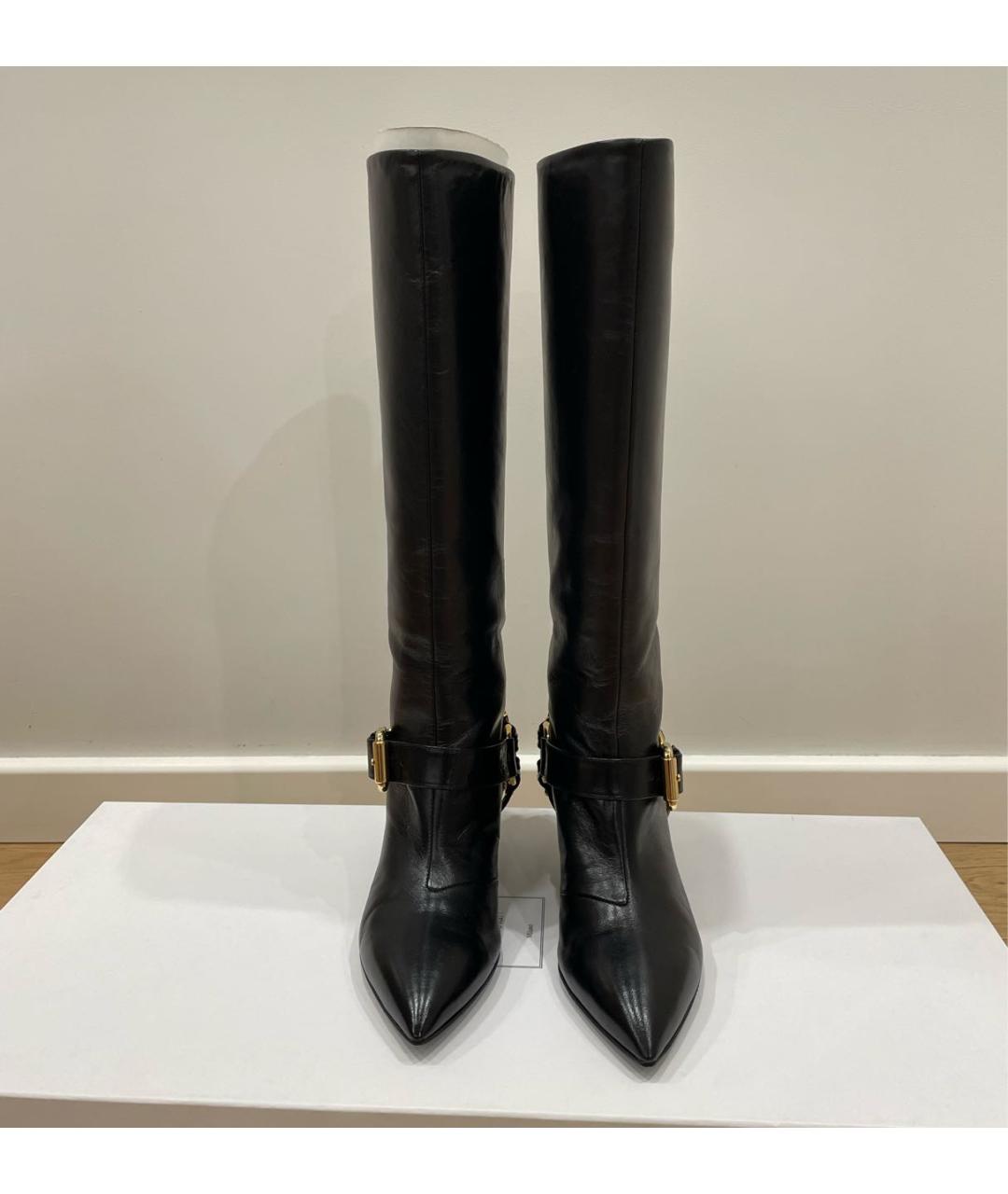 MOSCHINO Черные кожаные сапоги, фото 2