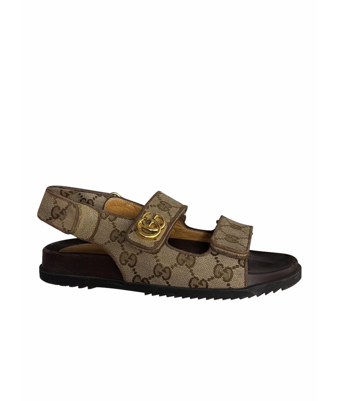 GUCCI Коричневые сандалии, фото 1