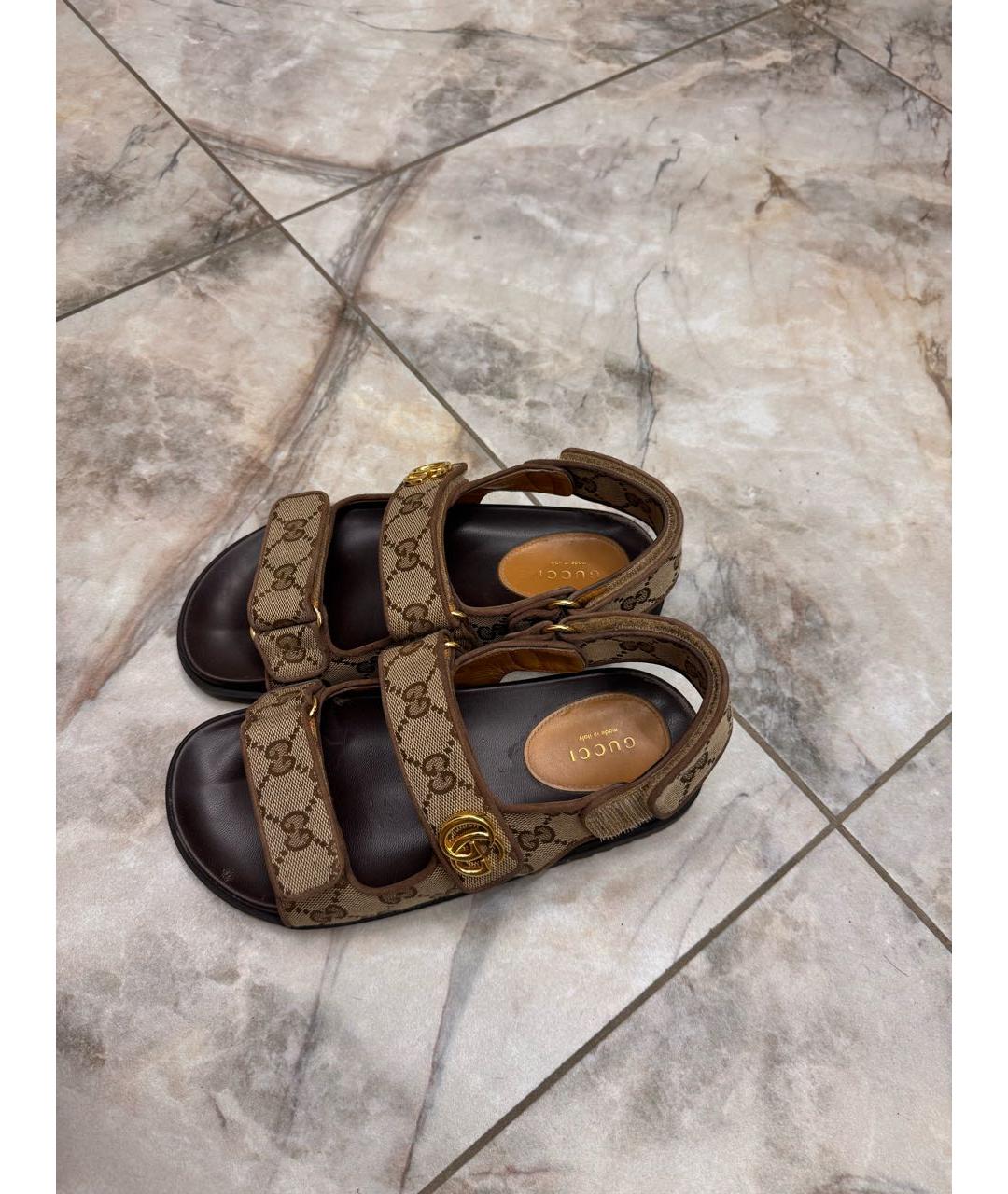 GUCCI Коричневые сандалии, фото 5