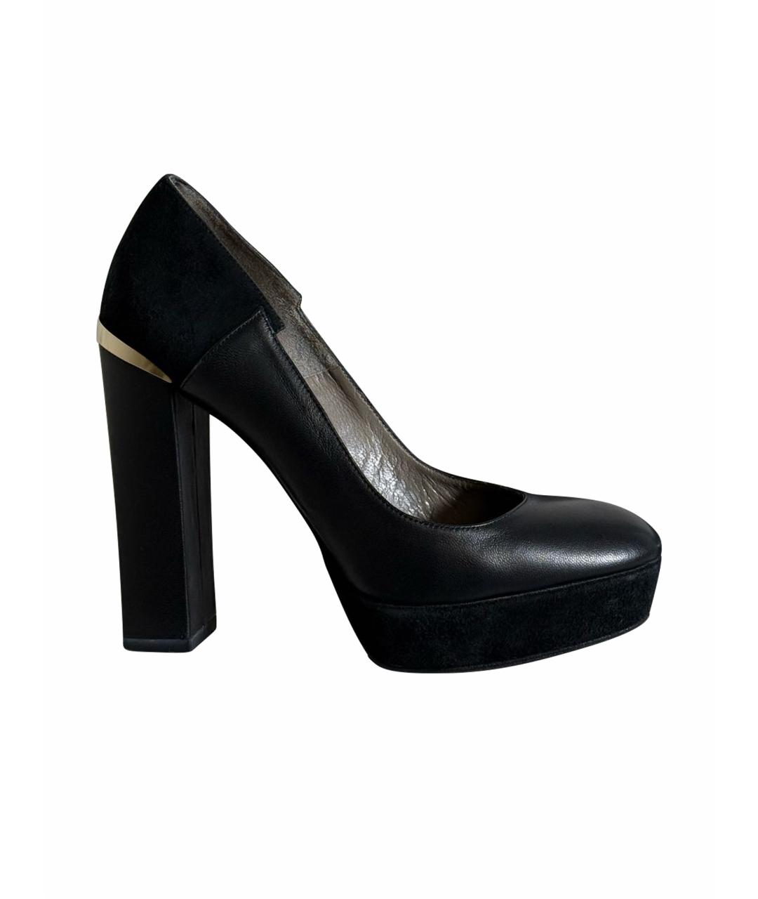 VERSACE JEANS COUTURE Черные кожаные туфли, фото 1