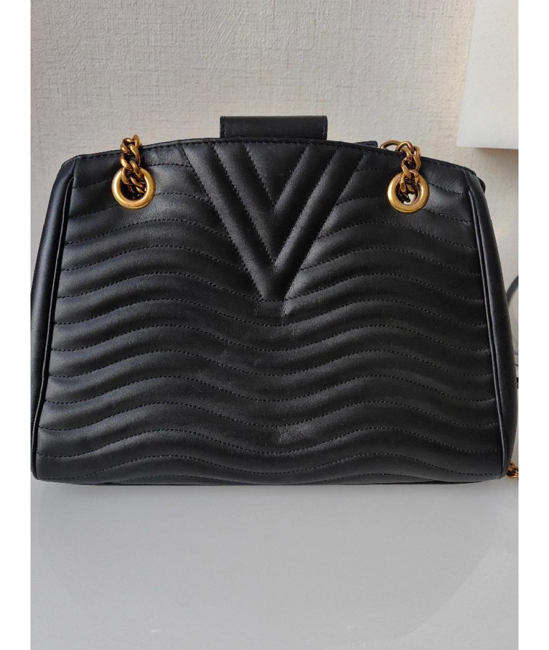 LOUIS VUITTON Черная кожаная сумка тоут, фото 3