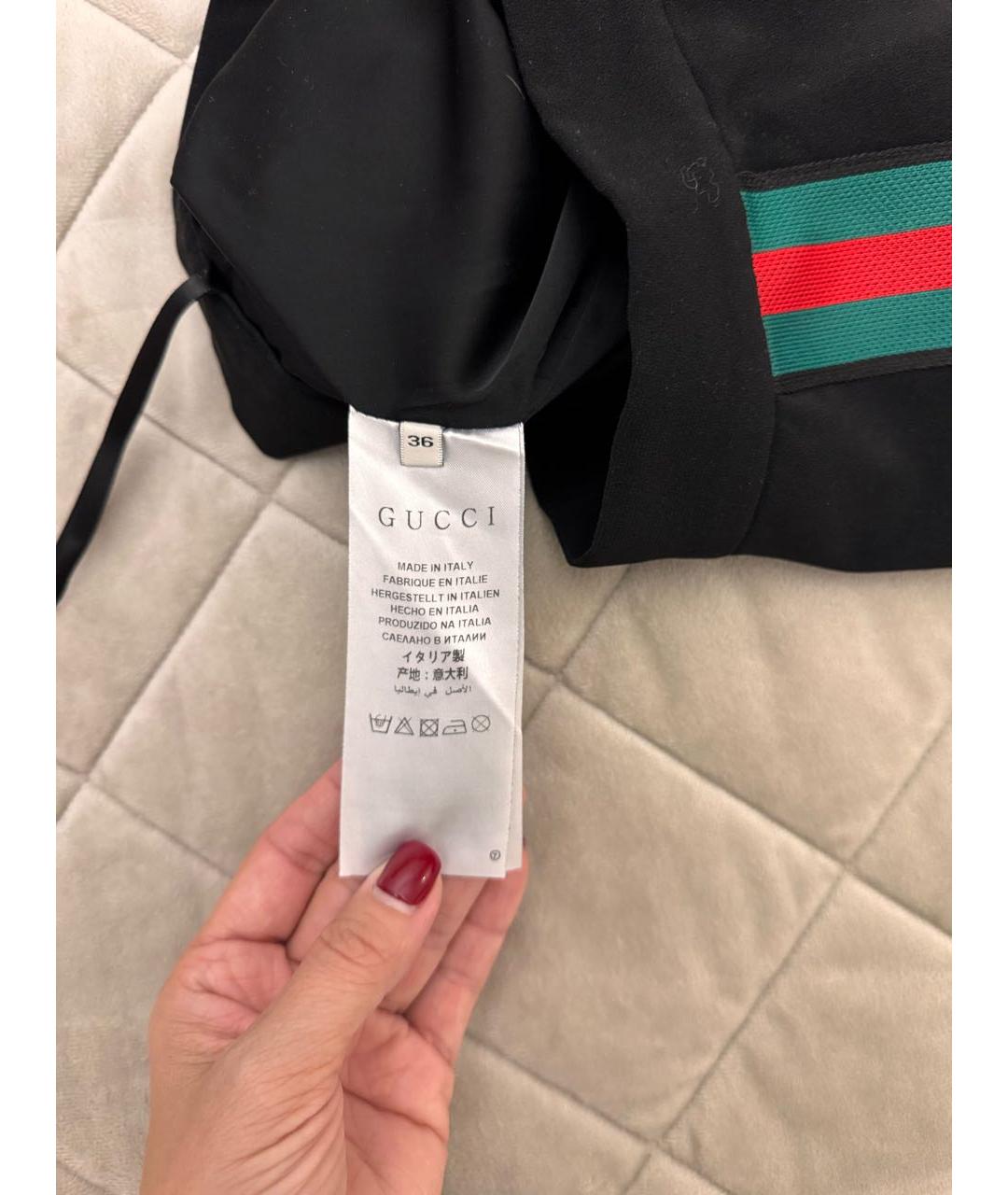 GUCCI Черная юбка мини, фото 4