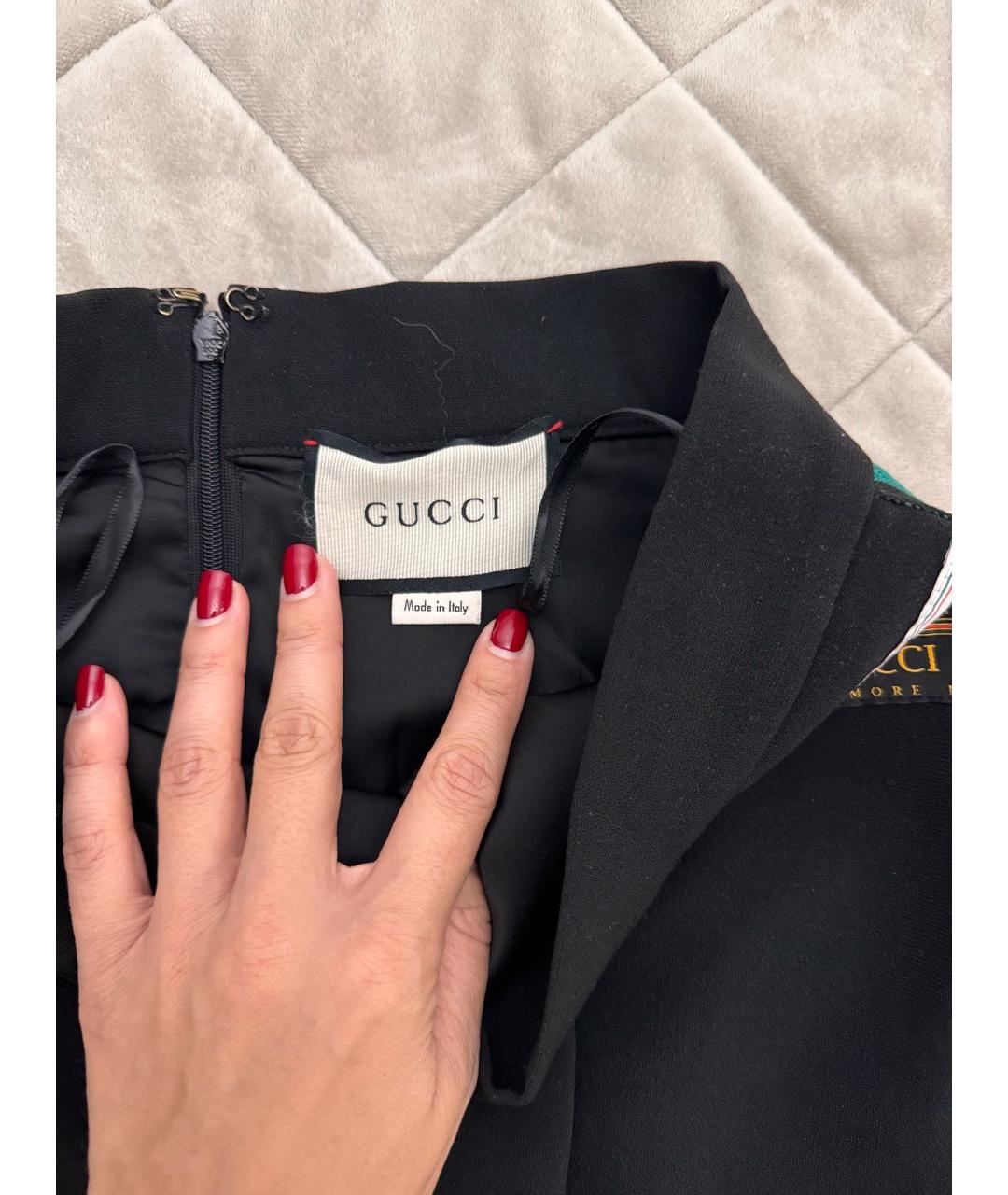 GUCCI Черная юбка мини, фото 3
