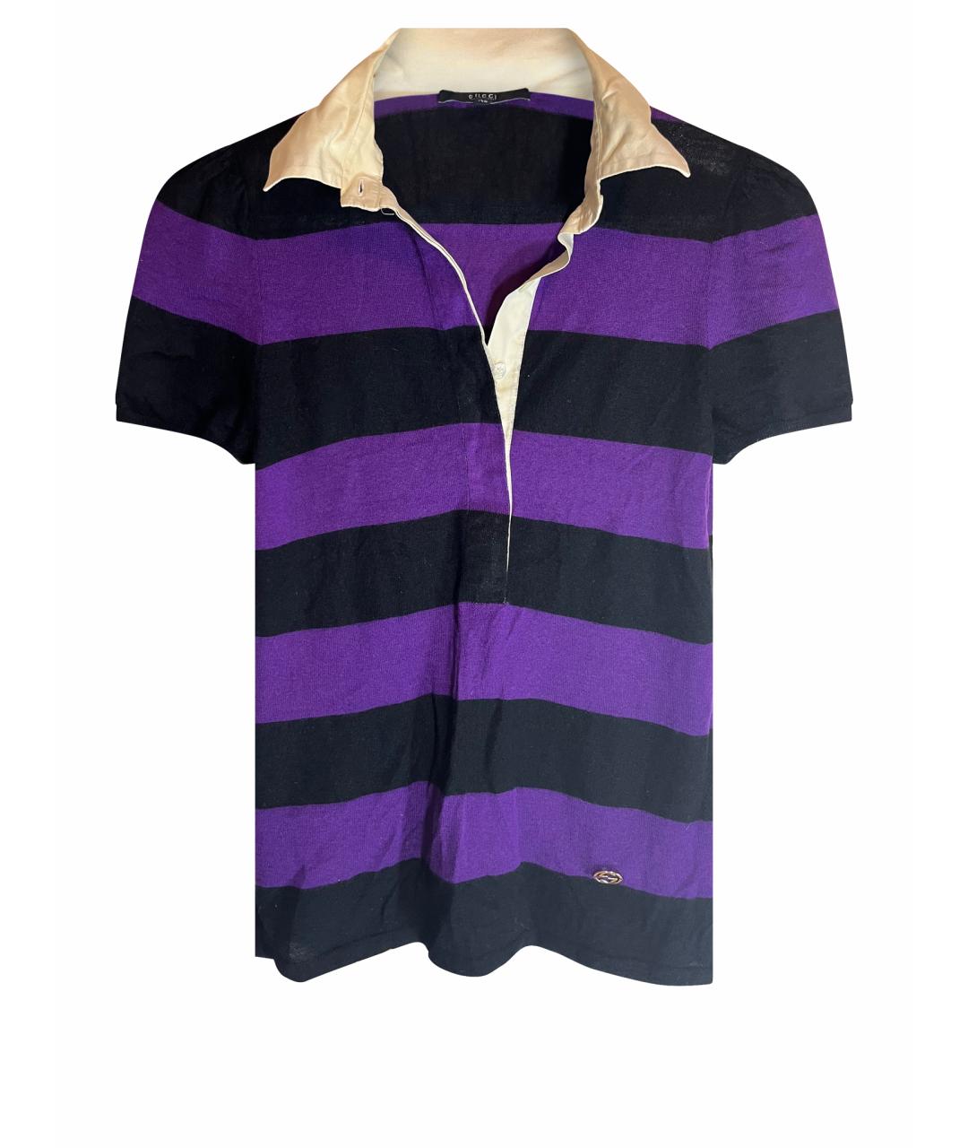 GUCCI Фиолетовая хлопковая футболка, фото 1