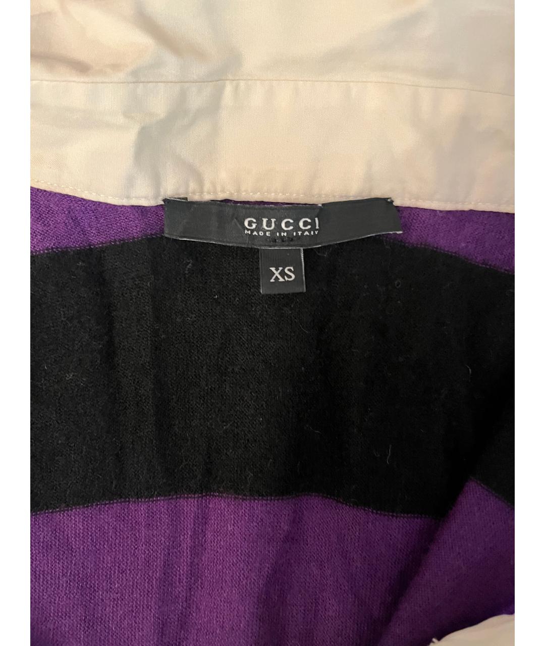 GUCCI Фиолетовая хлопковая футболка, фото 3