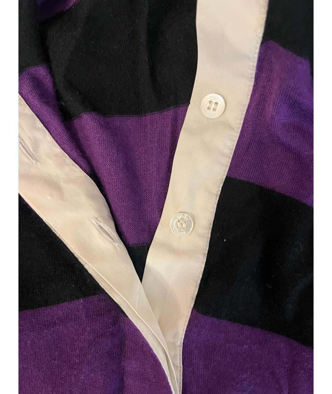 GUCCI Фиолетовая хлопковая футболка, фото 4