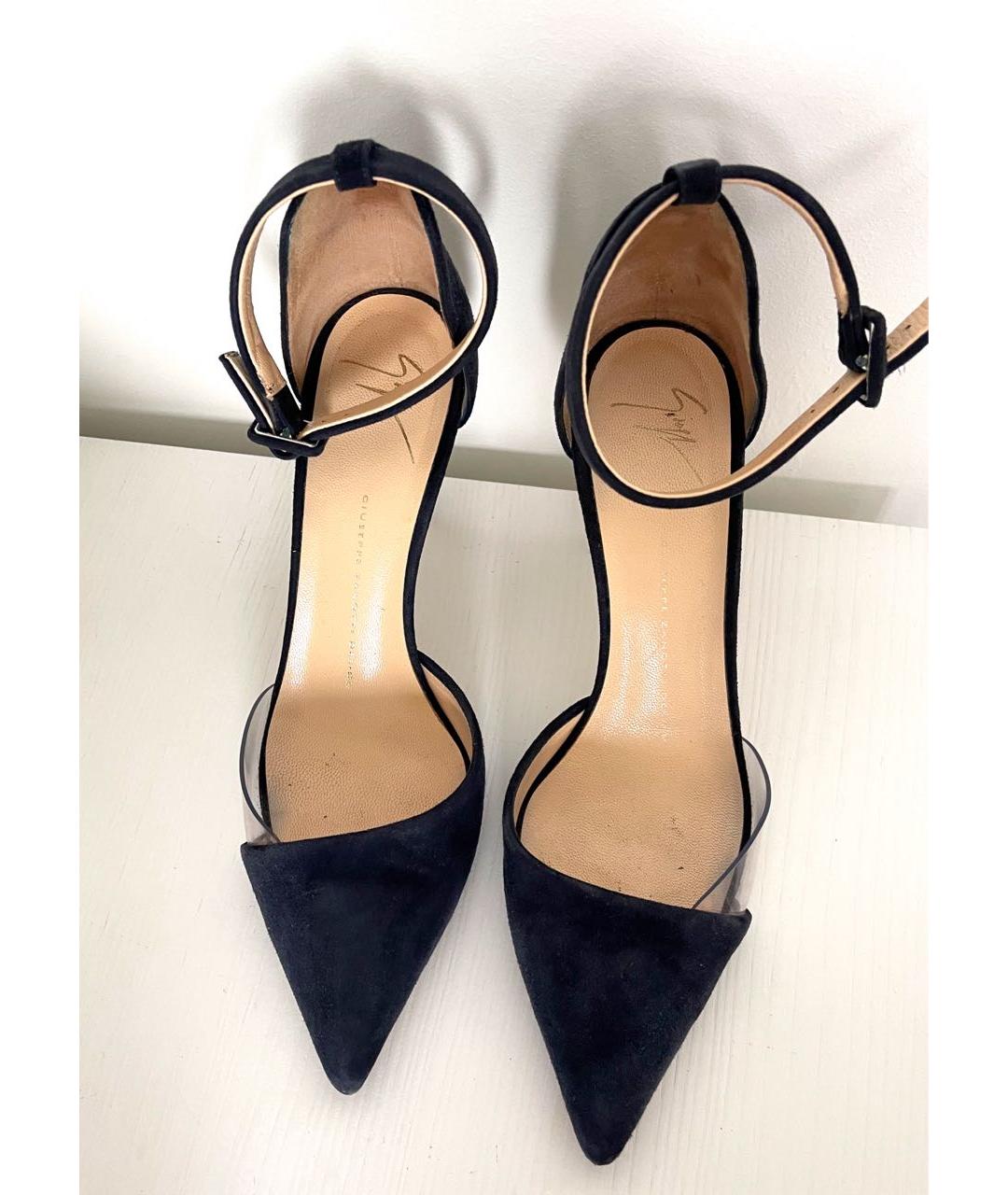 GIUSEPPE ZANOTTI DESIGN Темно-синие замшевые туфли, фото 3