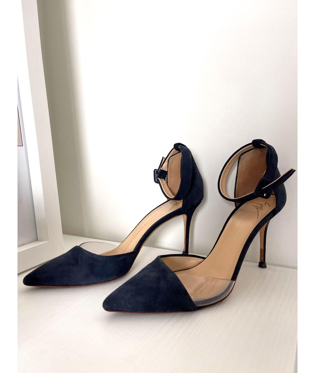 GIUSEPPE ZANOTTI DESIGN Темно-синие замшевые туфли, фото 2