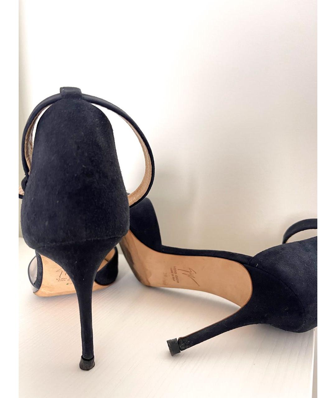 GIUSEPPE ZANOTTI DESIGN Темно-синие замшевые туфли, фото 5