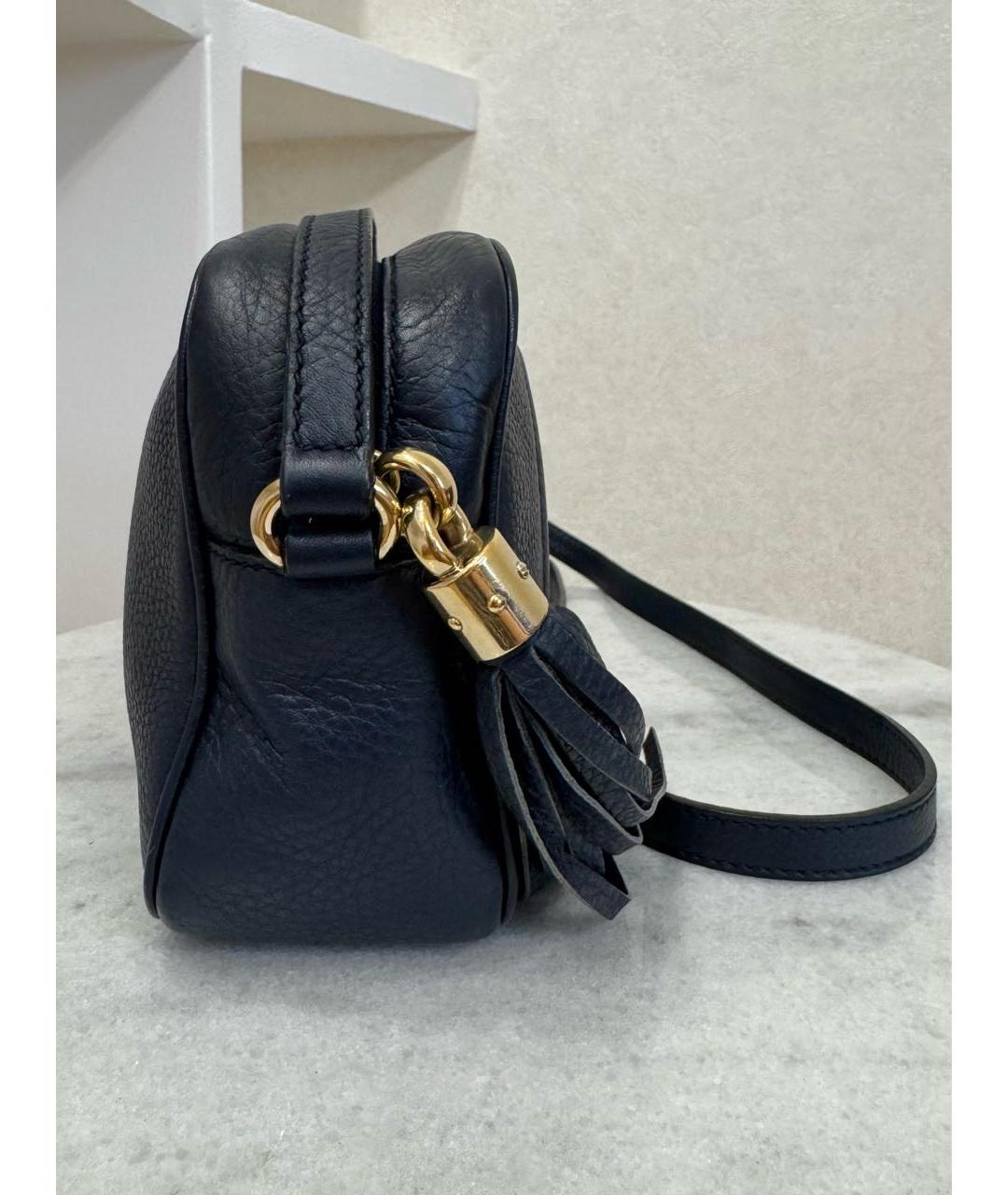 LOUIS VUITTON Темно-синяя кожаная сумка через плечо, фото 7