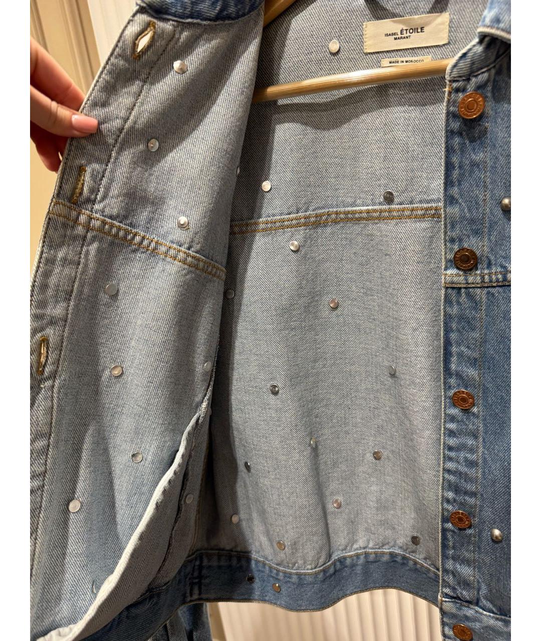 ISABEL MARANT ETOILE Голубая хлопковая куртка, фото 5