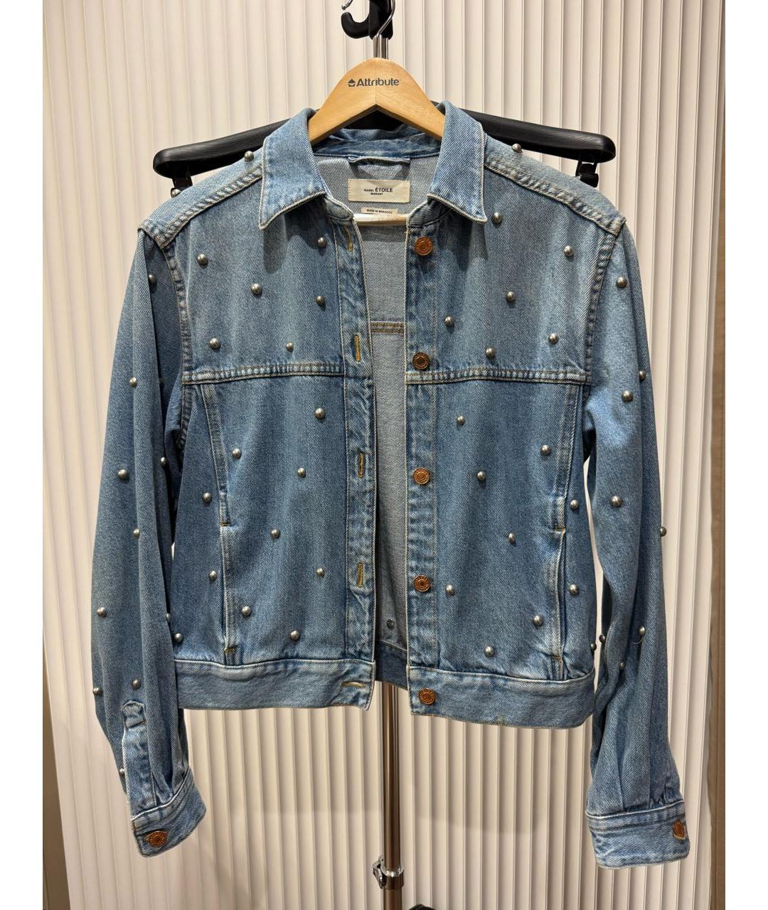 ISABEL MARANT ETOILE Голубая хлопковая куртка, фото 7