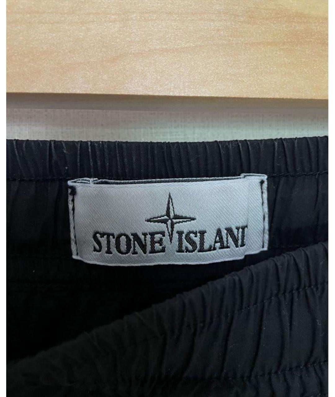 STONE ISLAND Черные шорты, фото 3