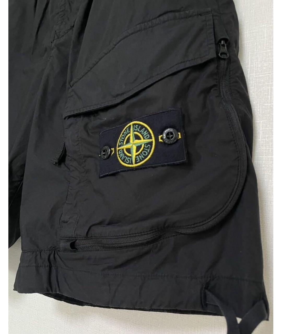 STONE ISLAND Черные шорты, фото 4