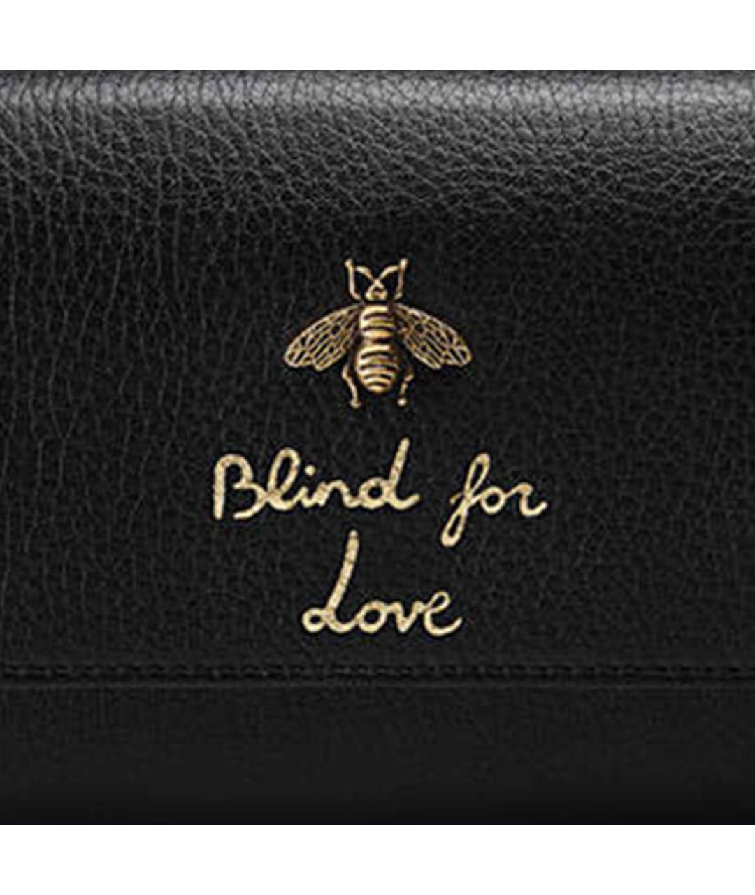 GUCCI Черный кожаный кошелек, фото 4