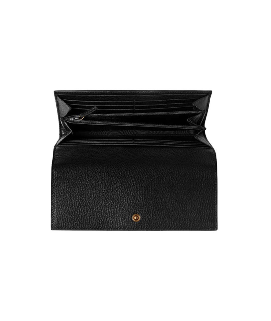 GUCCI Черный кожаный кошелек, фото 3
