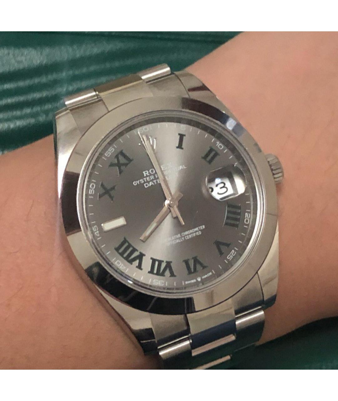 ROLEX Серебряные часы, фото 4