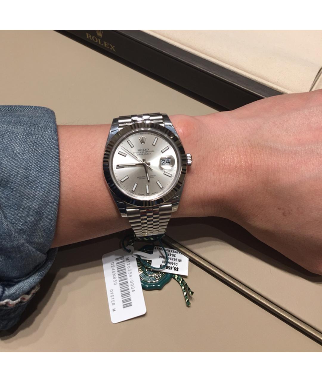 ROLEX Серебряные часы из белого золота, фото 2