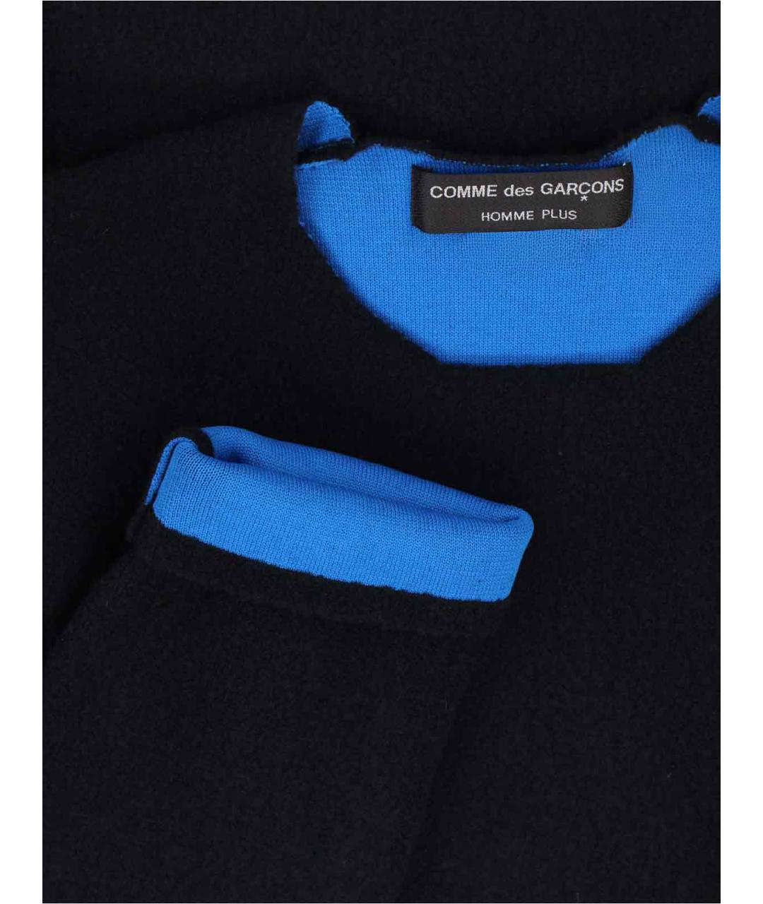COMME DES GARÇONS HOMME PLUS Черный шерстяной джемпер / свитер, фото 3