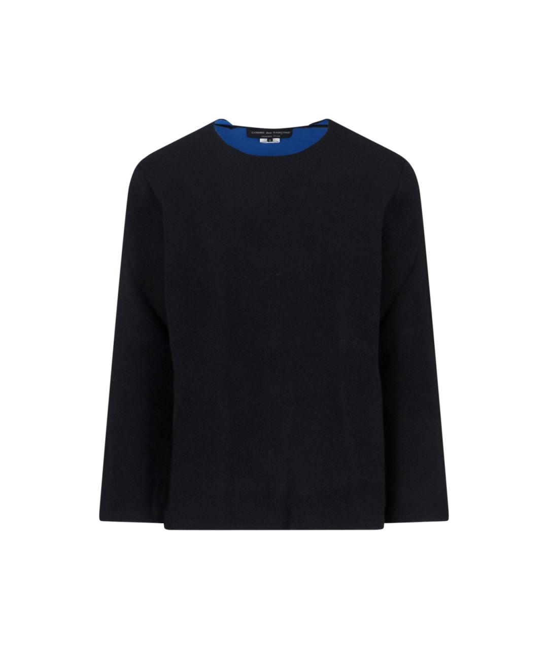 COMME DES GARÇONS HOMME PLUS Черный шерстяной джемпер / свитер, фото 1