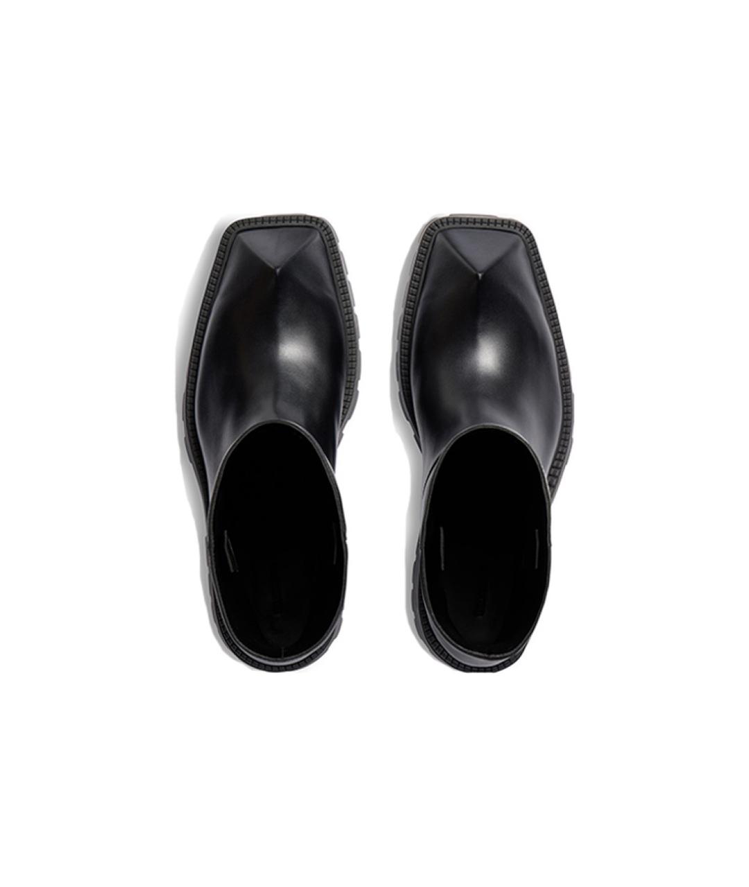 BALENCIAGA Черные кожаные высокие ботинки, фото 4