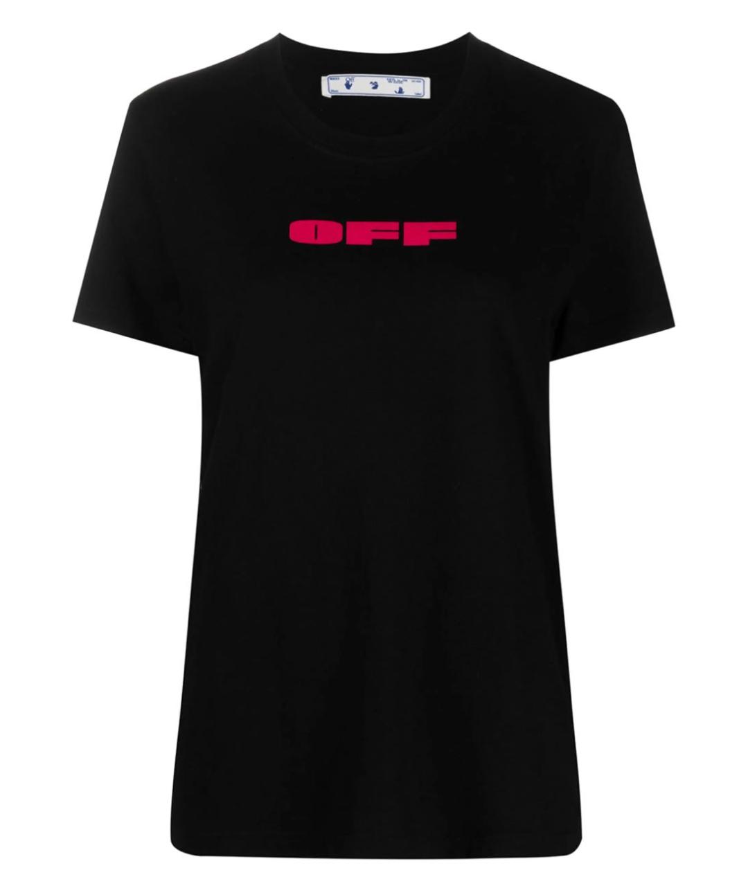 OFF-WHITE Черная хлопковая футболка, фото 1
