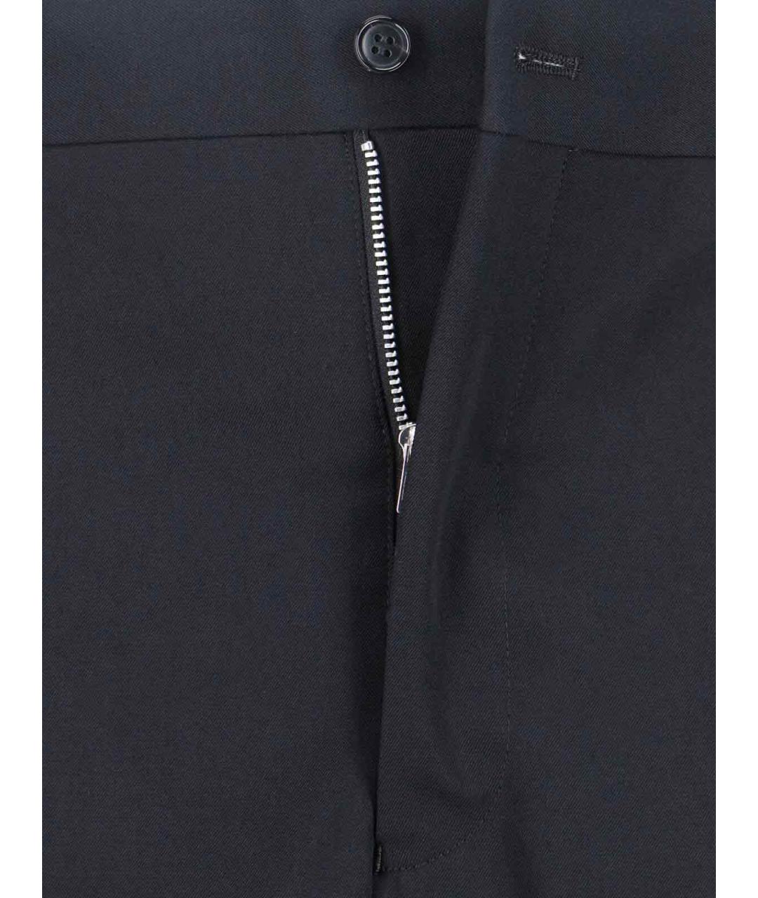 COMME DES GARÇONS HOMME PLUS Черные шерстяные повседневные брюки, фото 5