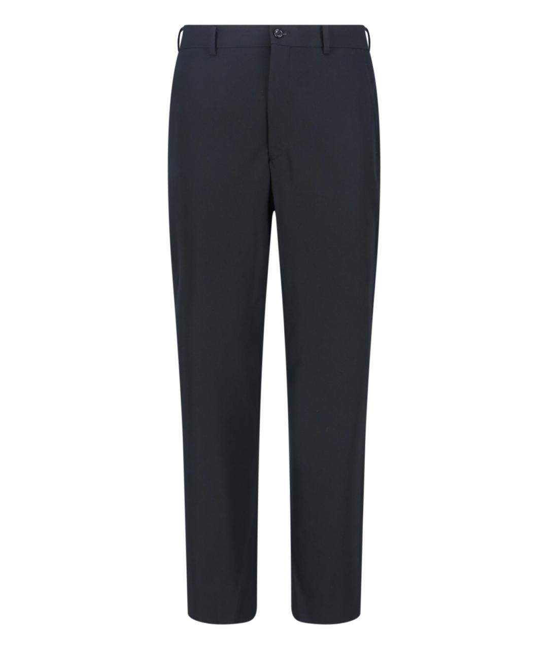 COMME DES GARÇONS HOMME PLUS Черные шерстяные повседневные брюки, фото 1