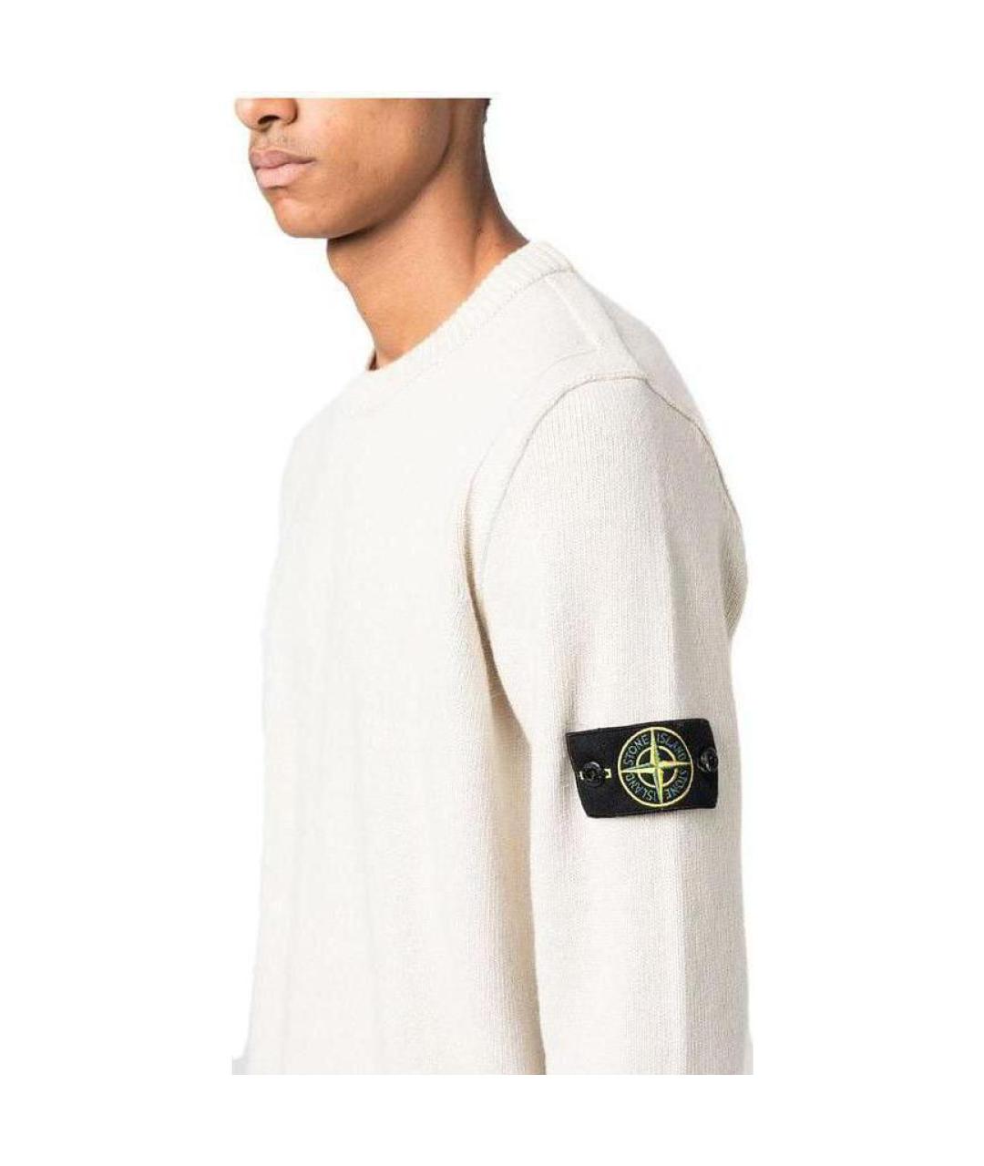 STONE ISLAND Бежевый джемпер / свитер, фото 4